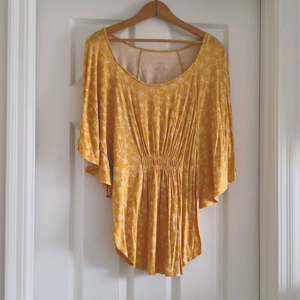 Flowy Mossimo Boho Golden Yellow Top